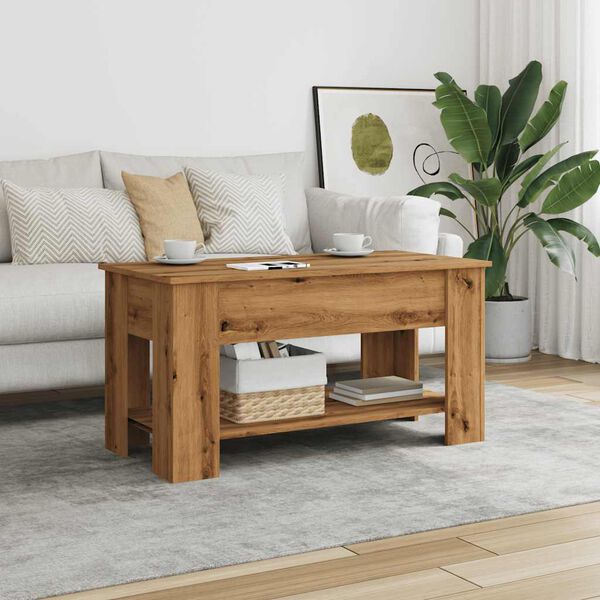 vidaXL Coffee Table Artisan Oak 101x49x52 cm Engineered Wood