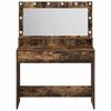 vidaXL Dressing Table Smoked Oak 100 x 41 x 135 cm Engineered Wood