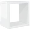 vidaXL Wall Cube Shelves 4 pcs High Gloss White 22x15x22 cm
