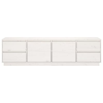 vidaXL TV Cabinet White 176x37x47.5 cm Solid Wood Pine