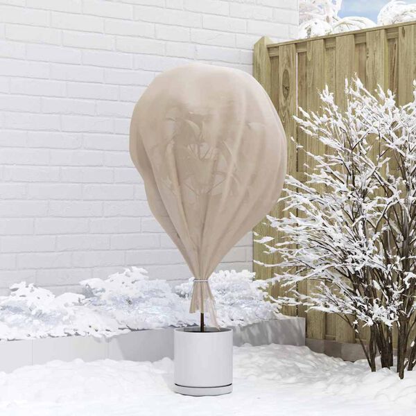 vidaXL Frost Protection Plant Fleece Beige 100 x 3.2 m