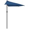 vidaXL Balcony Parasol with Aluminium Pole Blue 270x144x222 cm Half
