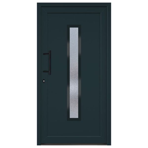 vidaXL Front Door Anthracite 108x208 cm PVC