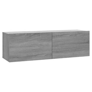 vidaXL TV Wall Cabinet Grey Sonoma 100x30x30 cm Engineered Wood