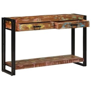 vidaXL Console Table Multicolour 120 x 33 x 75 cm Solid Reclaim Wood