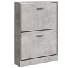 vidaXL Shoe Cabinet Concrete Grey 59x17x81 cm Engineered Wood
