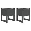 vidaXL Planters 2 pcs Grey 40x40x52.5 cm Solid Wood Pine