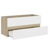 vidaXL Bathroom Furniture Set White and Sonoma Oak Engineered Wood