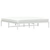 vidaXL Metal Bed Frame without Mattress White 180x200cm