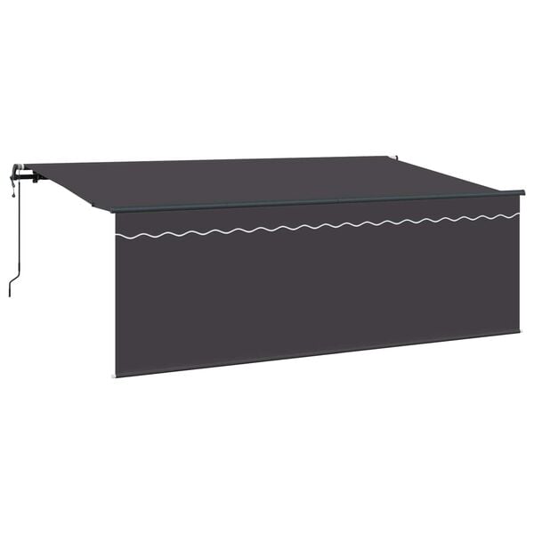 vidaXL Retractable Awning Anthracite 400 x 200 cm Fabric