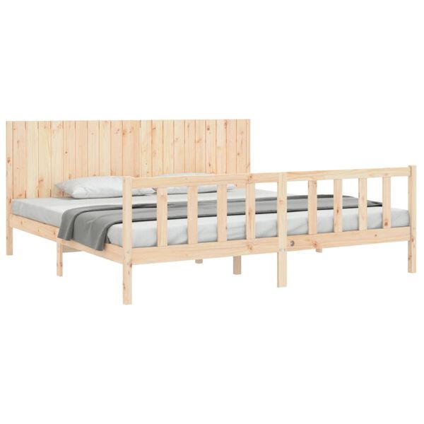 vidaXL Bed Frame without Mattress 200x200 cm Solid Wood Pine