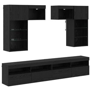 vidaXL TV Wall Units Wall-mounted 6 pcs Artisan Oak Engineered Wood