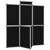 vidaXL 8-Panel Folding Exhibition Display Wall 181x200 cm Black