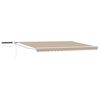vidaXL Electric Retractable Awning Beige and White 4.5 x 3 m