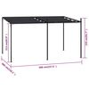 vidaXL Gazebo with Retractable Roof 400x300x233 cm Anthracite