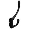 vidaXL Clothes Hook 346 pcs Black 102 x 29 x 47mm Zinc Alloy