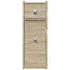 vidaXL Narrow Bathroom Cupboard with Wheels Sonoma Oak Engineered Wood