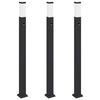 vidaXL Bollard Lights with Sensor 3 pcs 110 cm Black IP44