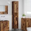 vidaXL Bathroom Cabinet with Drawer Old Wood 31.5 x 33 x 190 cm