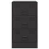 vidaXL Bedside Cabinet Black 34.5x39x62 cm Steel