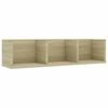 vidaXL CD Wall Shelf Sonoma Oak 75x18x18 cm Engineered Wood