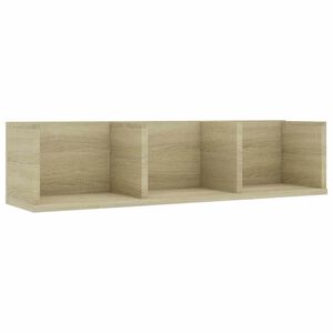 vidaXL CD Wall Shelf Sonoma Oak 75x18x18 cm Engineered Wood