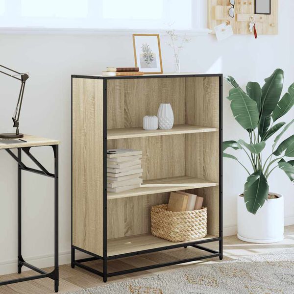 vidaXL Book Cabinet Sonoma Oak 80.5x35x107.5 cm Engineered Wood
