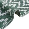 vidaXL Outdoor Rug ARAKIL Green and white 300 x 400 cm PP