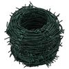 vidaXL Barbed Wire Green 50 m PVC-coated Steel