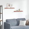 vidaXL Wall Shelf with Shelf 2 pcs Red 60 x 9 x 3 cm Engineered Wood