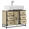 vidaXL Bathroom Sink Cabinet Sonoma Oak 80x33x60 cm Engineered Wood