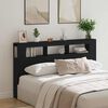 vidaXL LED Headboard Black Oak 180 x 18.5 x 103.5 cm Engineered Wood