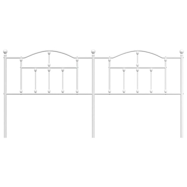 vidaXL Metal Headboard White 193 cm