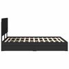vidaXL Storage Bed with Headboard Black 140 x 190 cm Engineered Wood