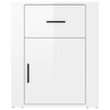 vidaXL Bedside Cabinet High Gloss White 50x36x60 cm Engineered Wood