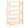 vidaXL Wine Rack for 30 Bottles Pinewood