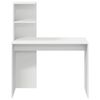 vidaXL Desk with Shelf White 102 x 50 x 124 cm Engineered Wood