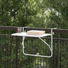 vidaXL Hanging Balcony Table White 60 x 39 x 65 cm Steel