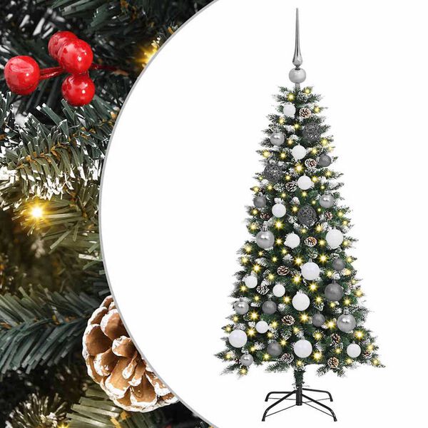 vidaXL Artificial Christmas Tree with 150 LEDs with Stand Green 120 cm