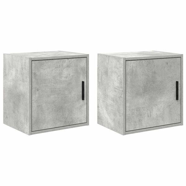 vidaXL Garage Wall Cabinets 2 pcs Concrete Grey Engineered Wood