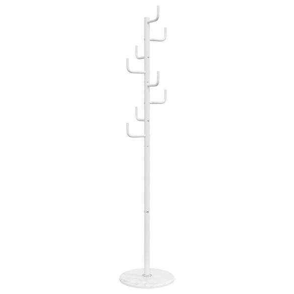 vidaXL Coat Stand White 183 cm Powder-coated Iron