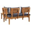 vidaXL Garden Bench 2 pcs Brown Solid Teak wood
