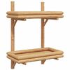 vidaXL Wall Shelf with Shelf Wall-mounted Brown 45 x 26 x 60 cm Bamboo