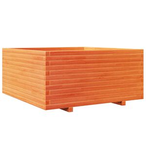 vidaXL Garden Planter Wax Brown 100x100x49.5 cm Solid Wood Pine