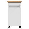 vidaXL Kitchen Trolley BODO White and Brown 67.5x45x80 cm