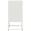 vidaXL Bedside Cabinet White 36x39x78 cm Steel