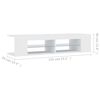 vidaXL TV Cabinet with LED Lights White 135x39x30 cm