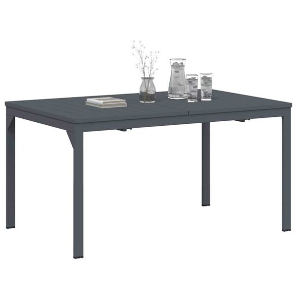 vidaXL Extension Table 2 pcs Anthracite 210 x 90 x 73 cm Steel