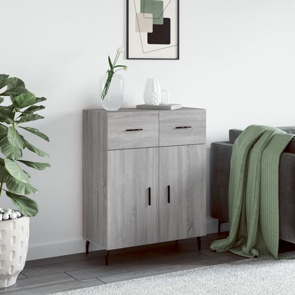 vidaXL Sideboard Grey Sonoma 69.5x34x90 cm Engineered Wood
