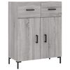 vidaXL Highboard Grey Sonoma 69.5x34x180 cm Engineered Wood